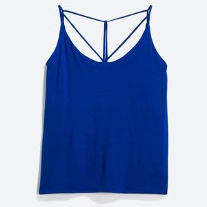 American Able | Casey Cross Front Knit Top | XS | Cobalt